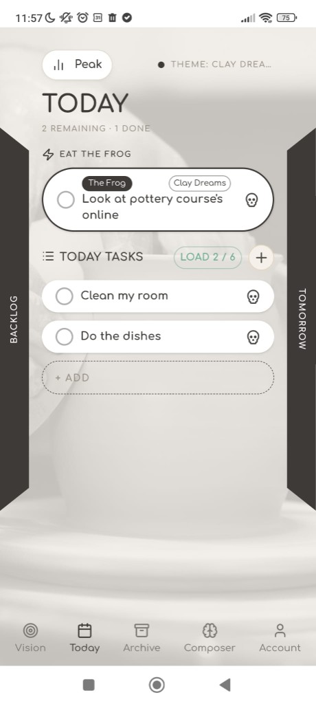 ProjectME today view