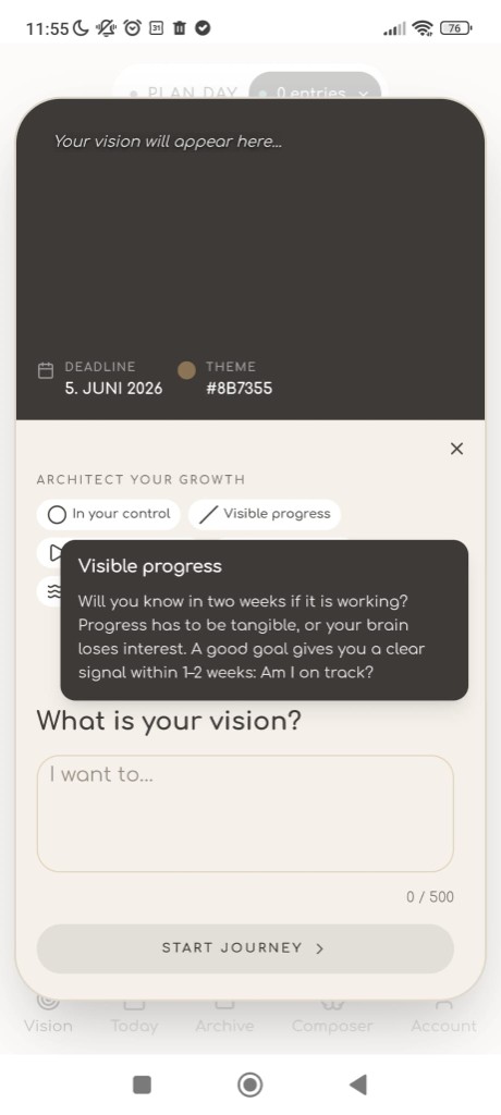 ProjectME goal builder